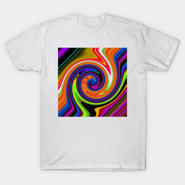 Swirl Retro Orange T-Shirt by BlakCircleGirl